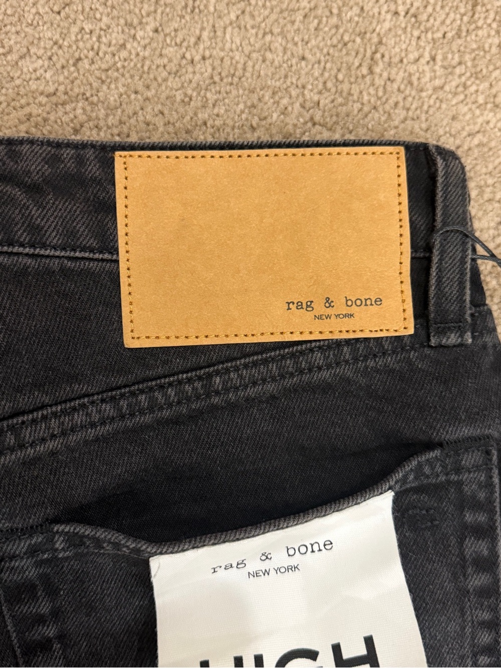 rag & bone Black Raw-Hem Miya Denim Cutoff Shorts size 26 - Picture 3 of 17